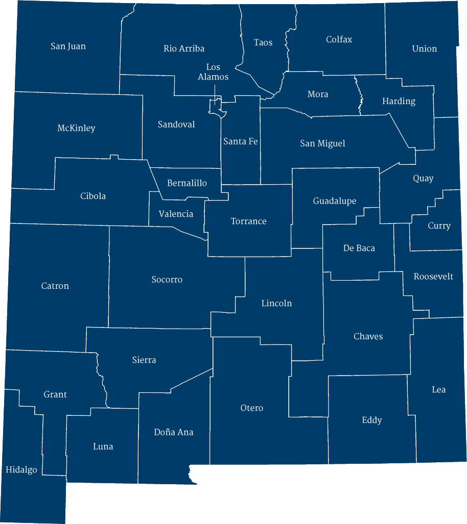 Counties Map NM Counties
