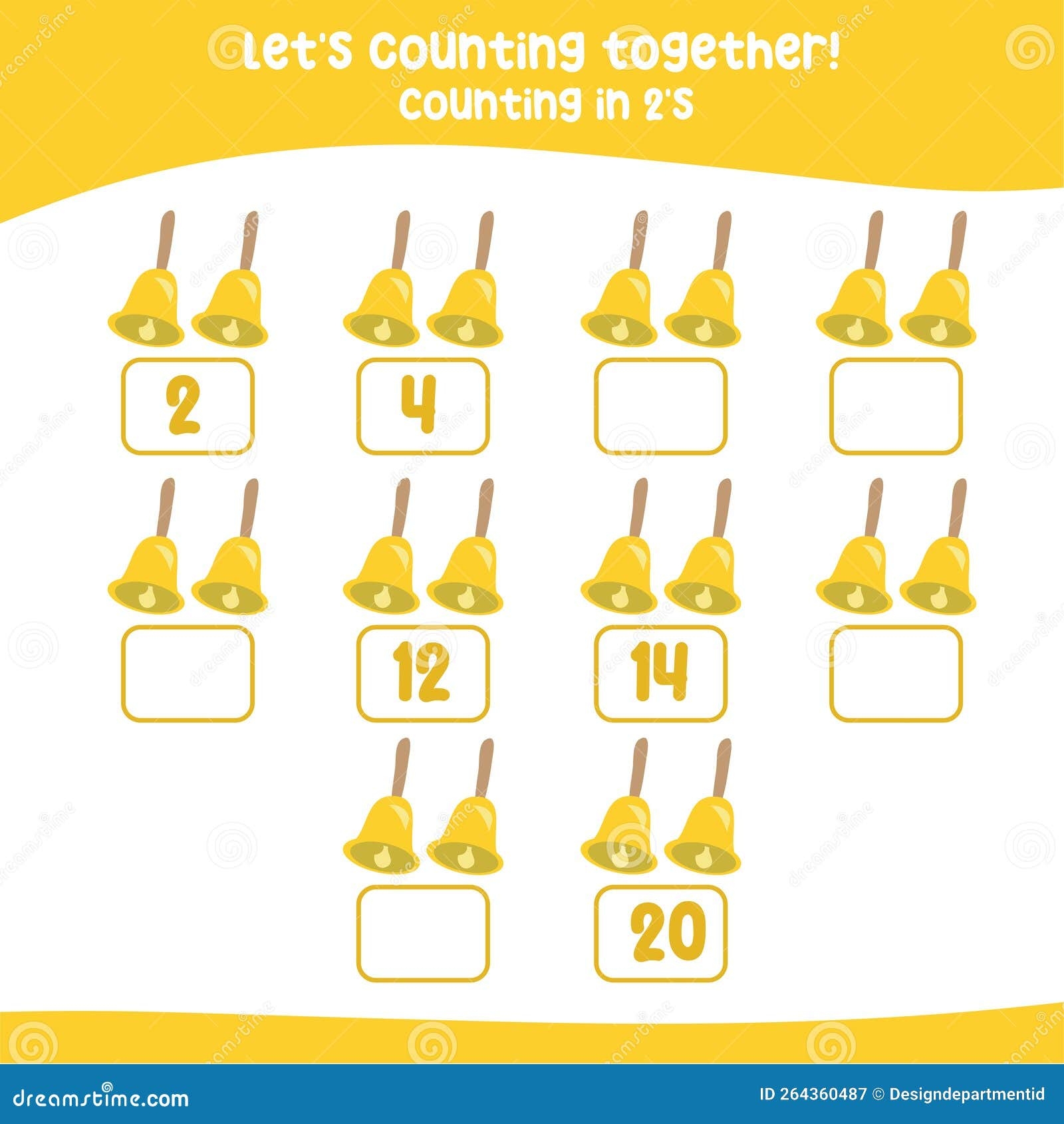 Counting By Two S The Xmas Bell Practising Math In Multiple Of 2s Activity Worksheet For Kids Stock Vector Illustration Of Kindergarten Children 264360487 Counting By Two S The Xmas Bell Practising Math In Multiple Of 2s Activity Worksheet For Kids Stock Vector Illustration Of Kindergarten Children 264360487