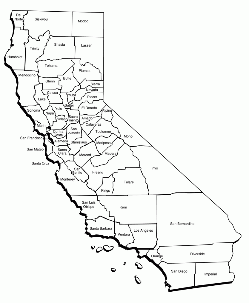 map of california and counties map of california and counties