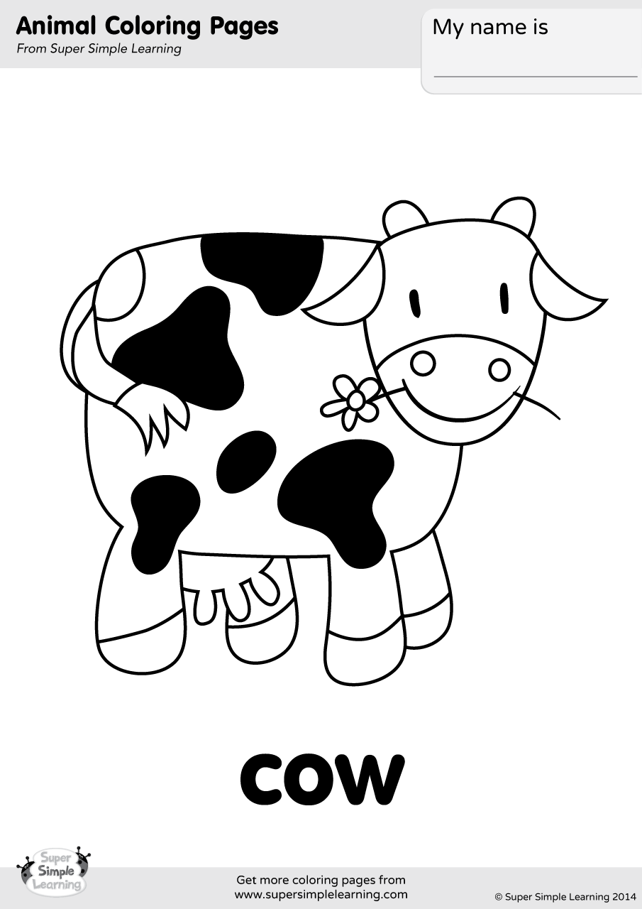 coloring picture of a cow