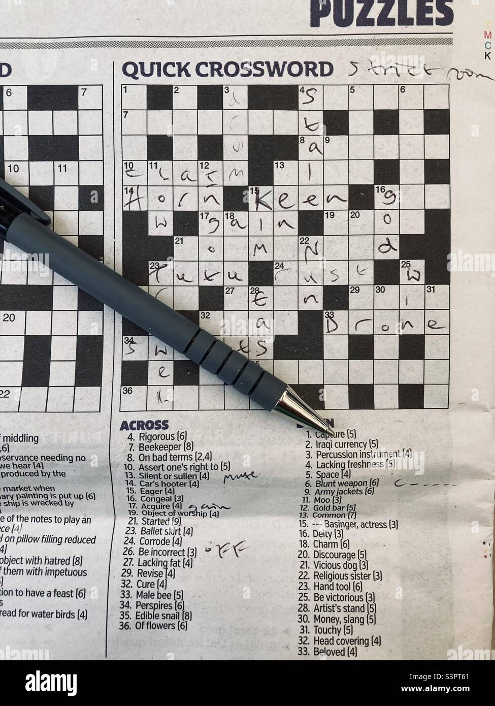 Crossword From Above Hi res Stock Photography And Images Alamy Crossword From Above Hi res Stock Photography And Images Alamy