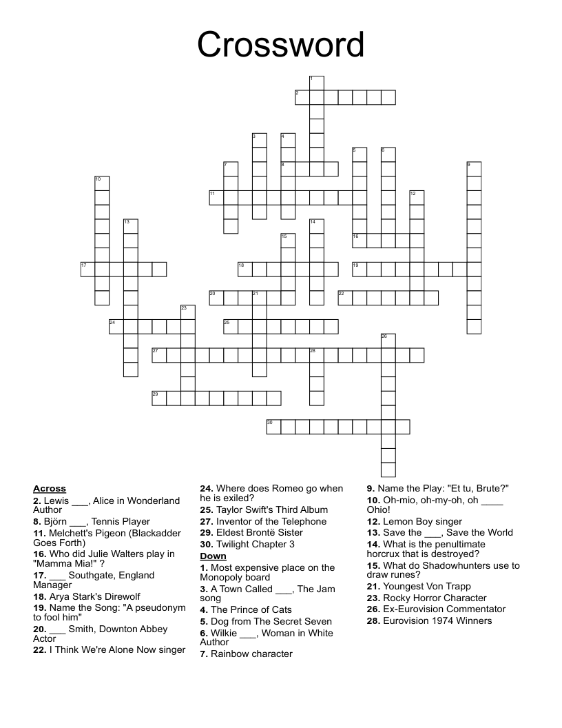 Crossword WordMint