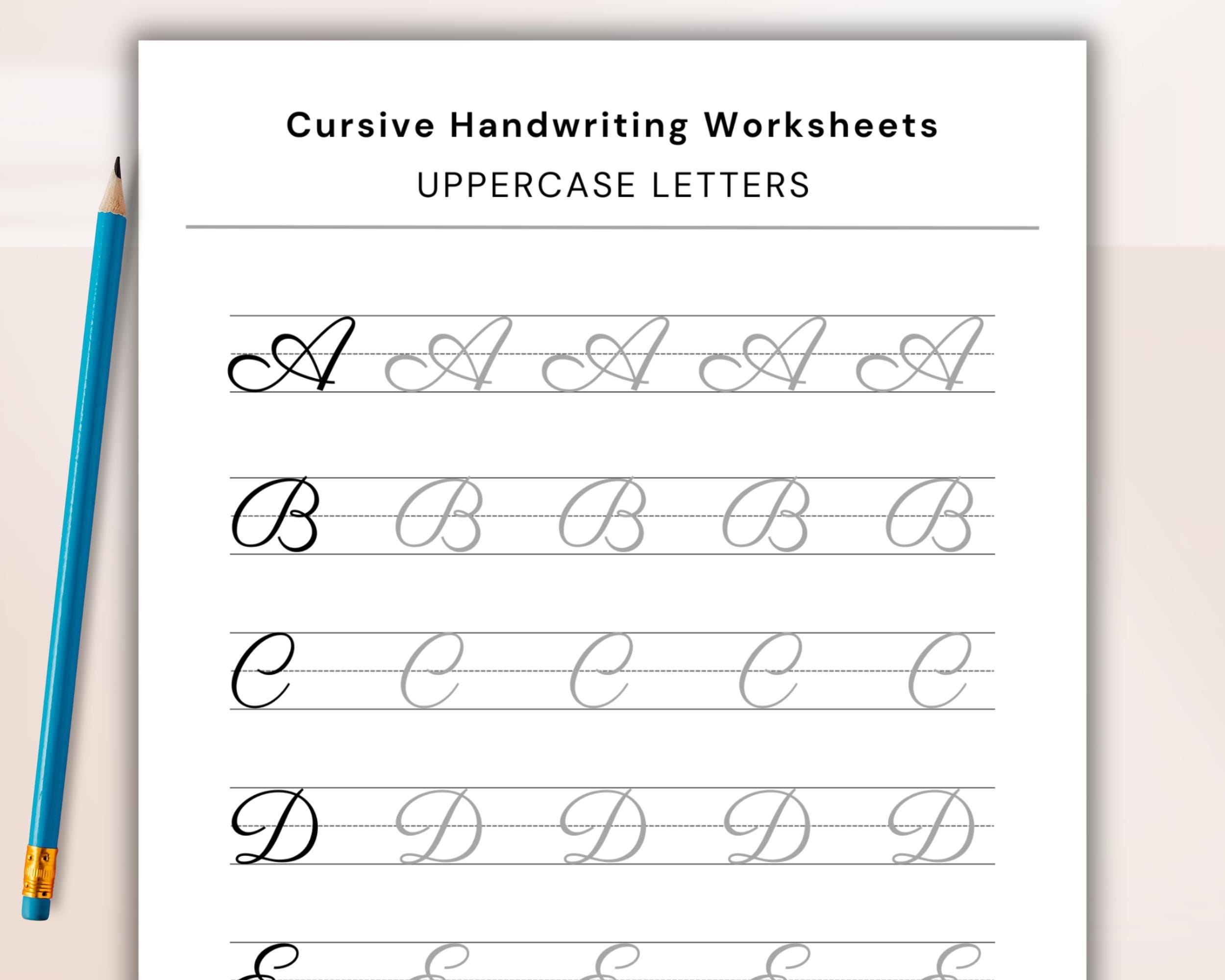 Cursive Handwriting Worksheets Printable Cursive Worksheets Uppercase Lowercase Handwriting Practice Sheets Writing Practice PDF Etsy Cursive Handwriting Worksheets Printable Cursive Worksheets Uppercase Lowercase Handwriting Practice Sheets Writing Practice PDF Etsy