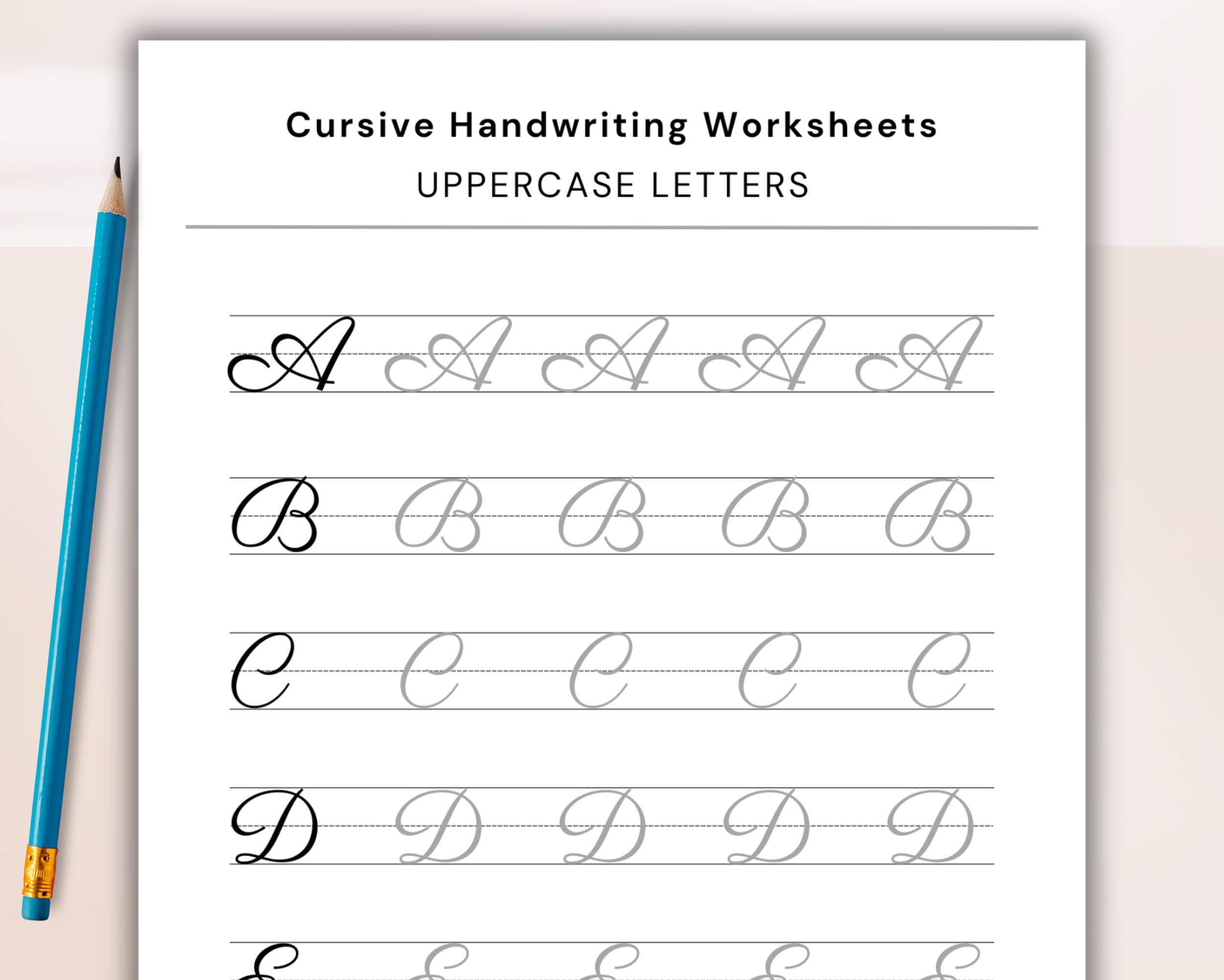Cursive Handwriting Worksheets Printable Cursive Worksheets Uppercase Lowercase Handwriting Practice Sheets Writing Practice PDF Etsy Cursive Handwriting Worksheets Printable Cursive Worksheets Uppercase Lowercase Handwriting Practice Sheets Writing Practice PDF Etsy
