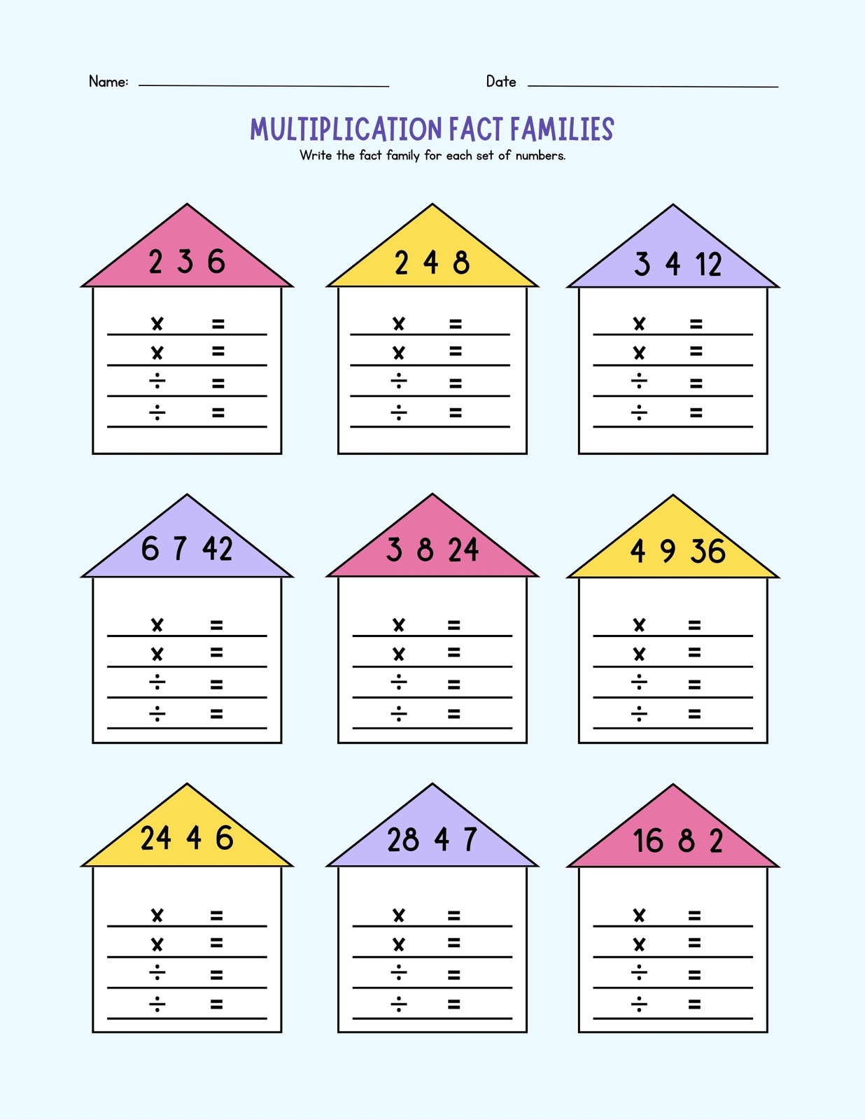 Customize 104 3rd Grade Multiplication Worksheets Templates Online Canva