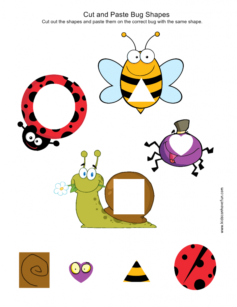 cut paste kindergarten worksheets