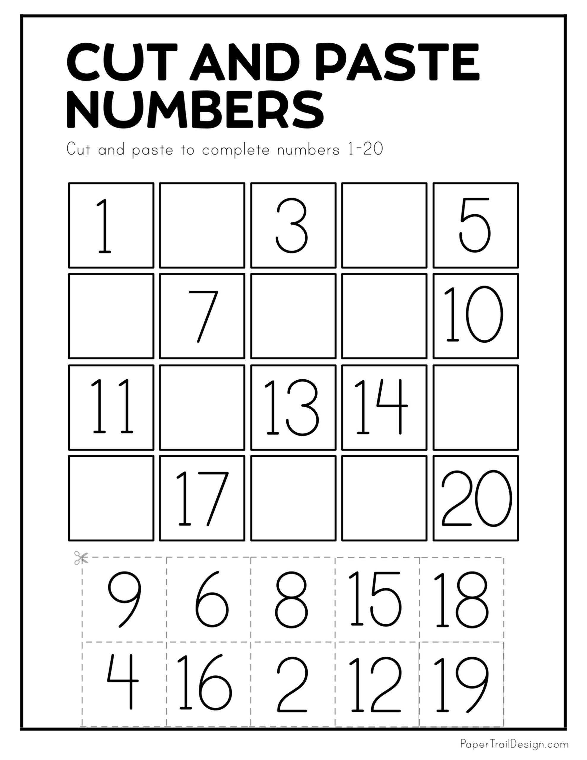 Cut And Paste Worksheets Paper Trail Design