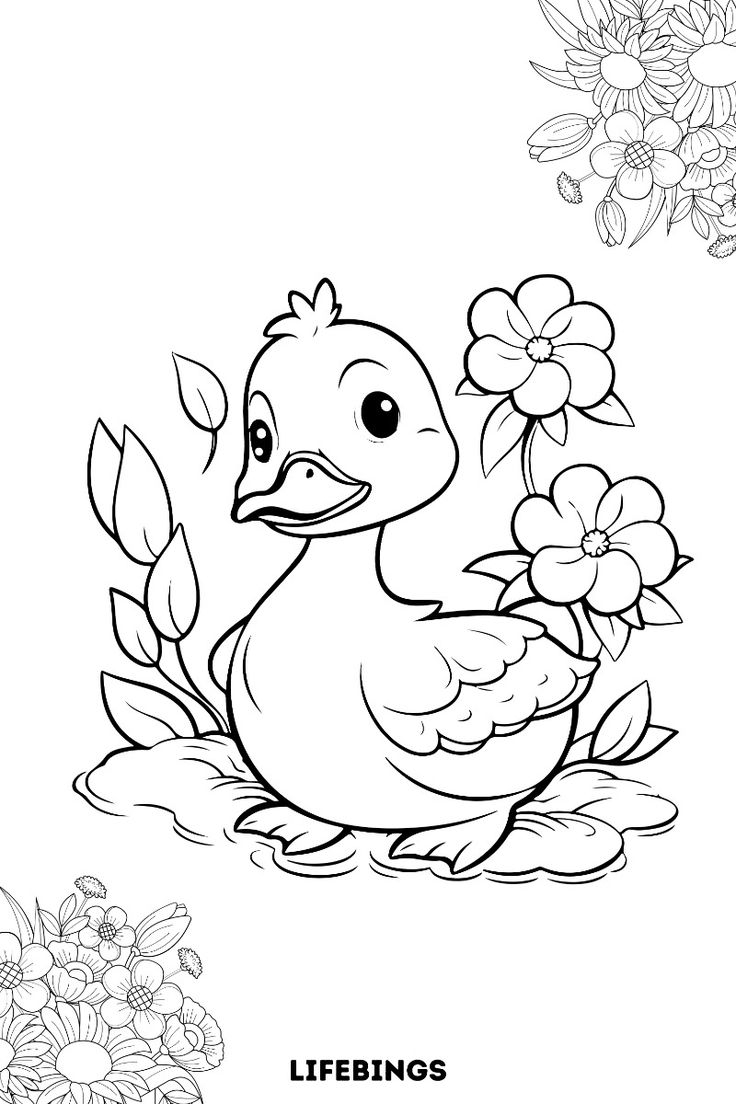Cute Animal Coloring Pages Duck Coloring Pages Free Printable Best For Kids Life