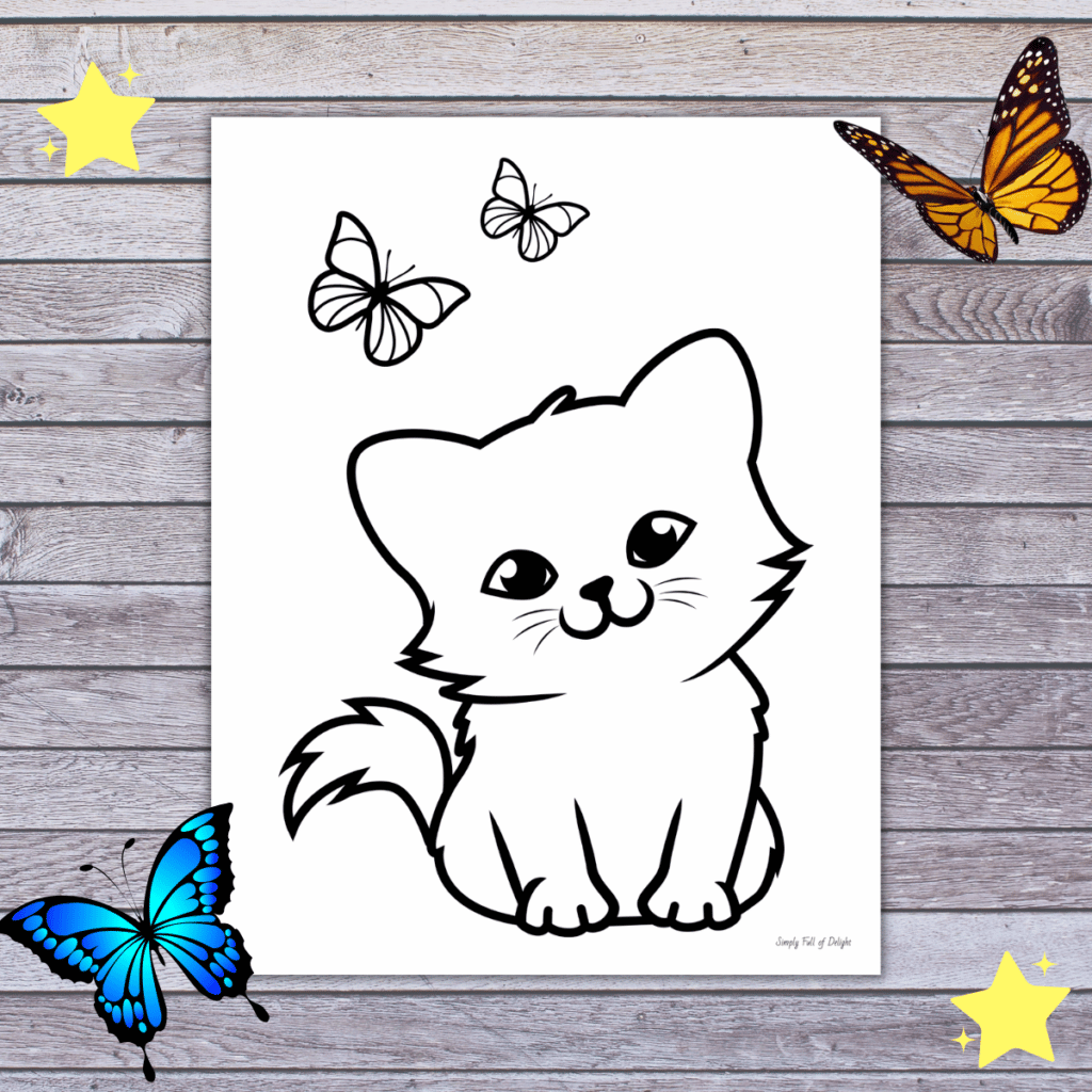 kitty cat coloring pages