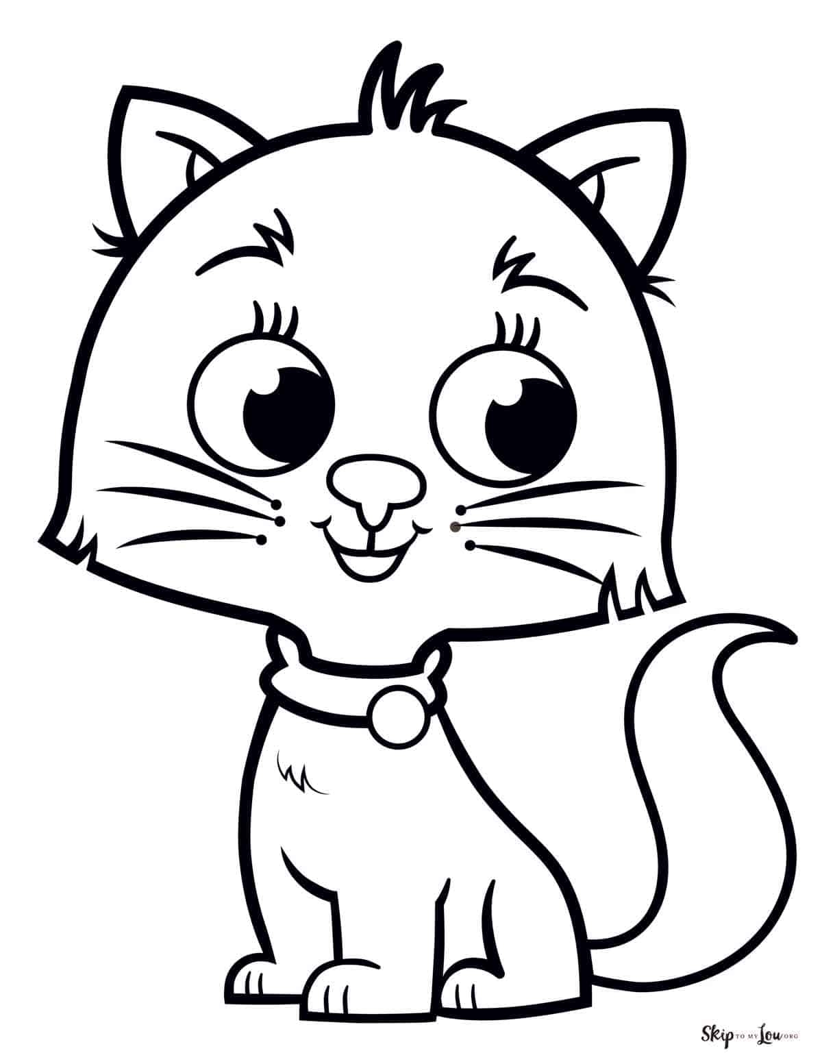 Cute Kitty Coloring Pages Skip To My Lou