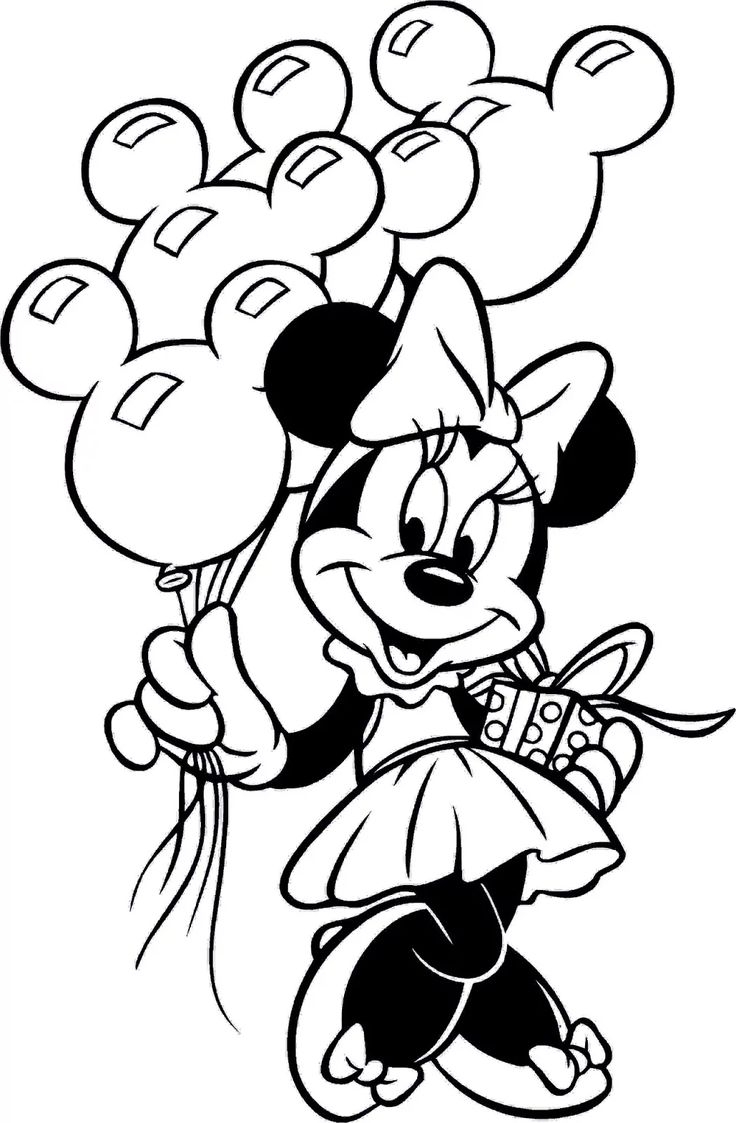 Cute Minnie Mouse Coloring Pages PDF Ideas Coloringfolder