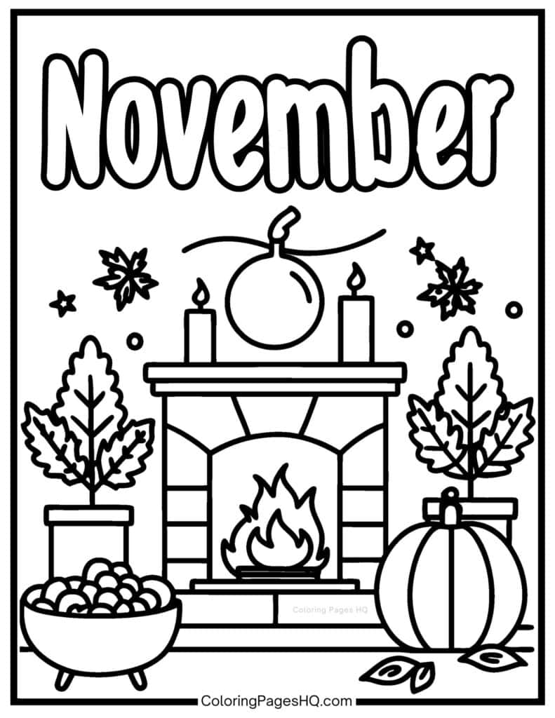 Cute November Coloring Pages Free PDF Printables Coloring Pages HQ