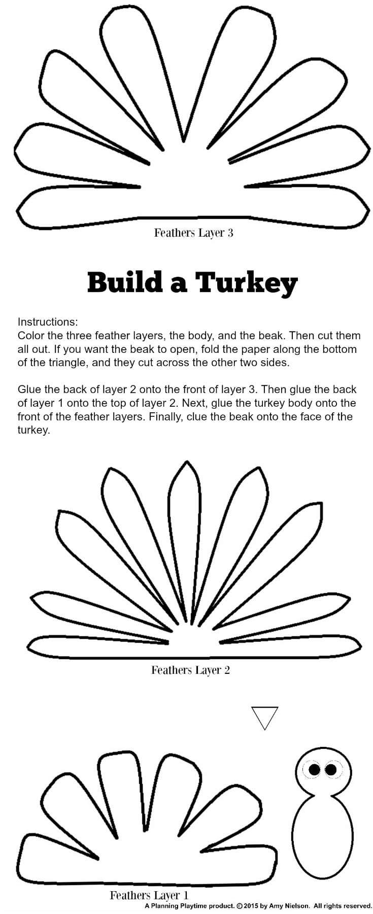 Cute Turkey Craft W FREE Printable Template Planning Playtime Cute Turkey Craft W FREE Printable Template Planning Playtime