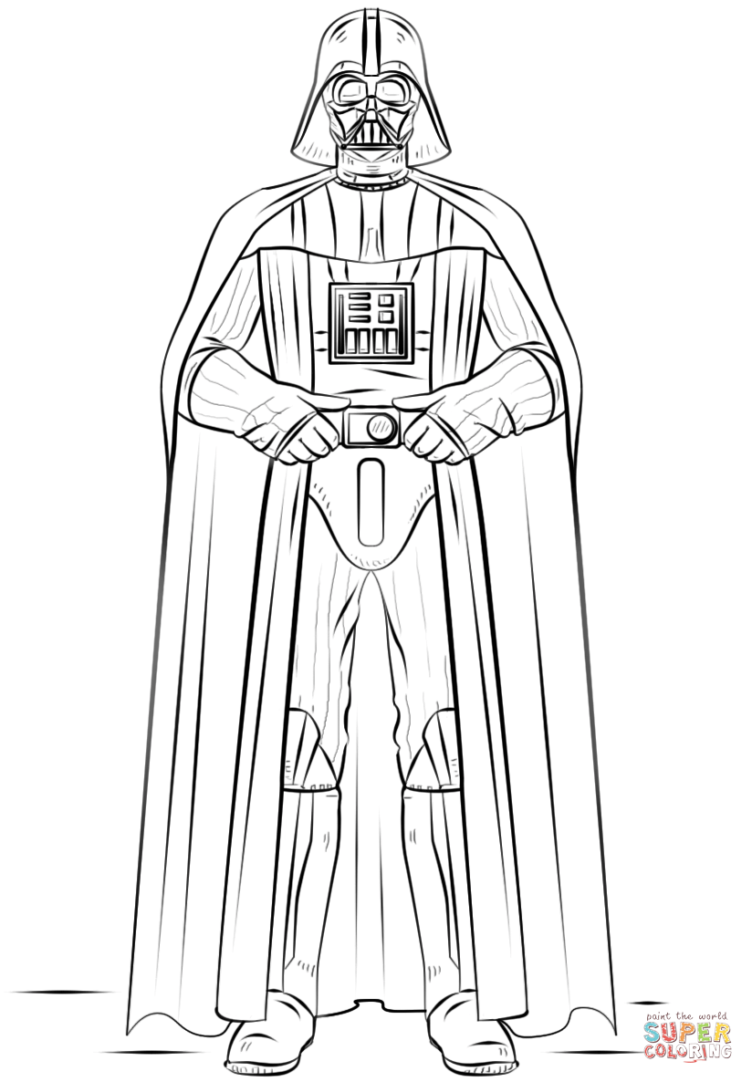 Darth Vader Coloring Page Free Printable