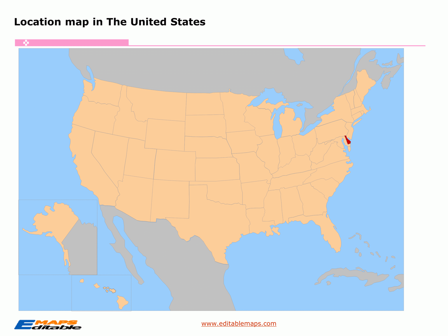 Delaware Map Editable PowerPoint Maps Delaware Map Editable PowerPoint Maps