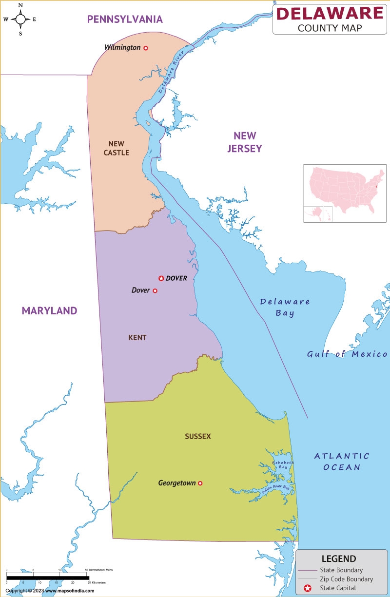 map of delaware state