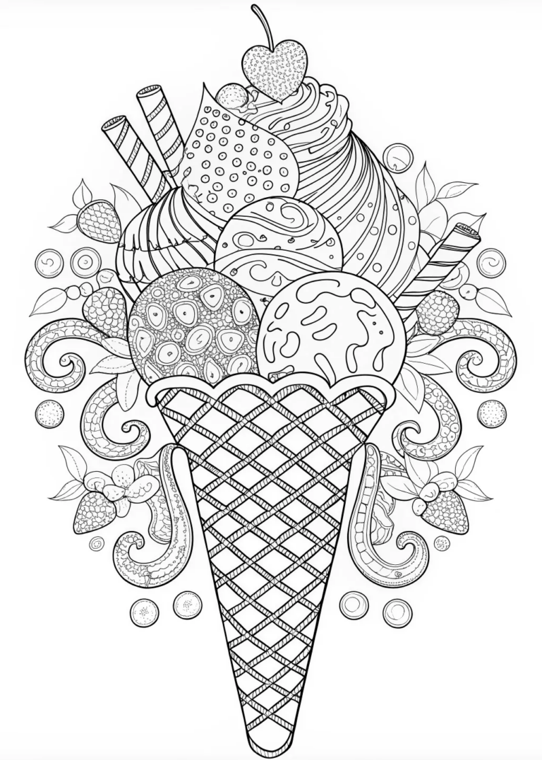 coloring page ice cream coloring page ice cream
