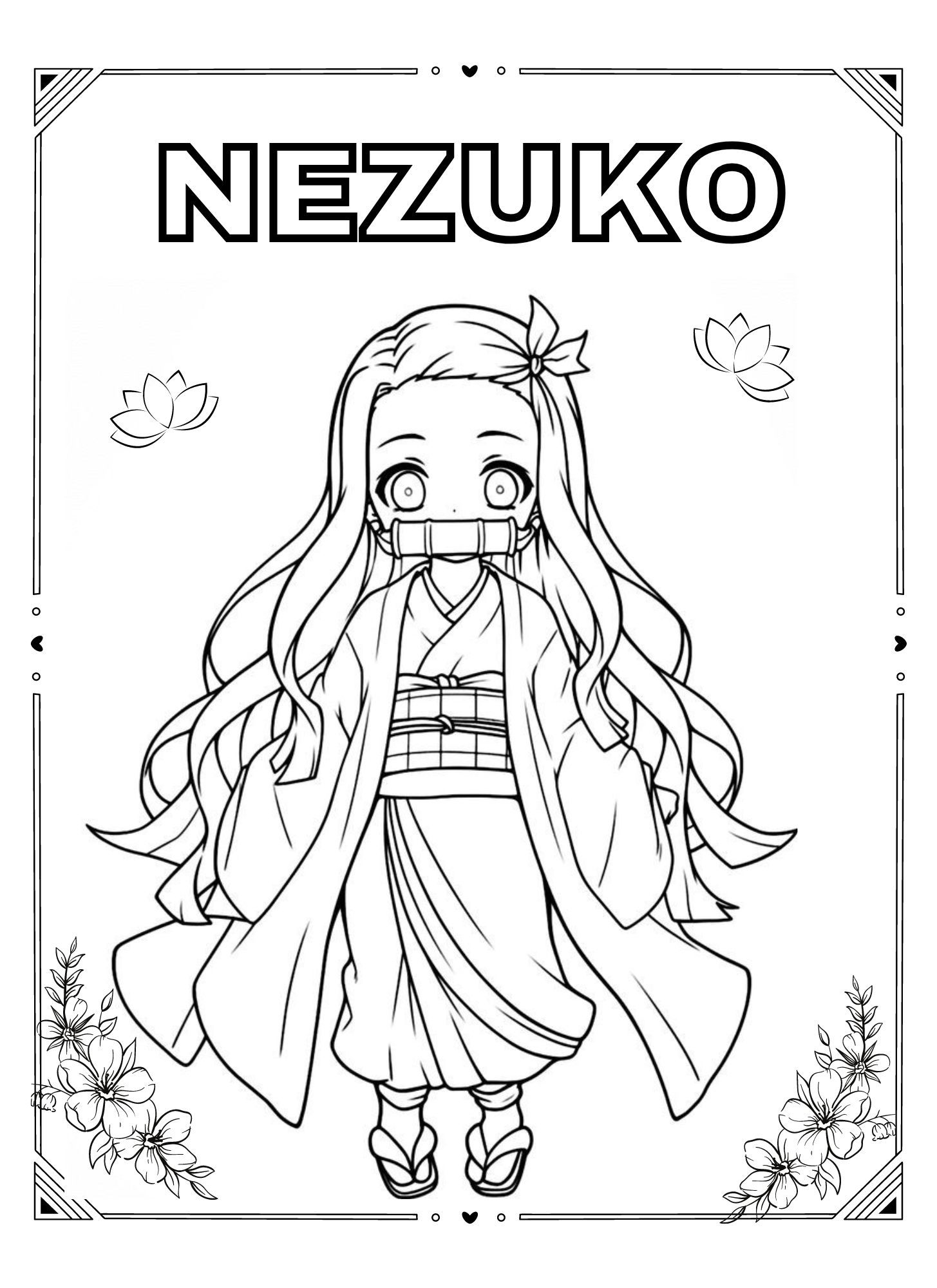 demon slayer color pages