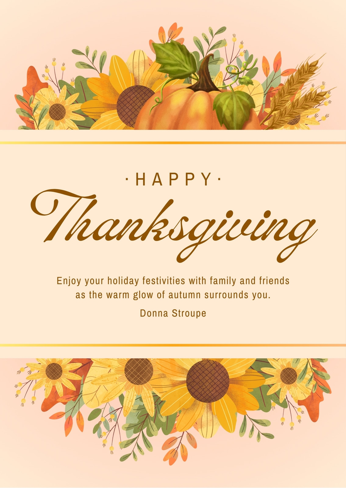 Design And Print Custom Portrait Thanksgiving Cards Canva