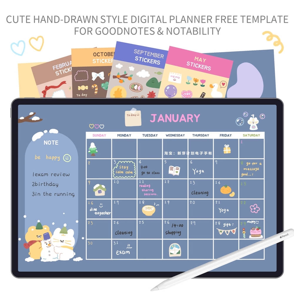 Digital Planner Free Template For GoodNotes Notability Digital Planner Free Template For GoodNotes Notability