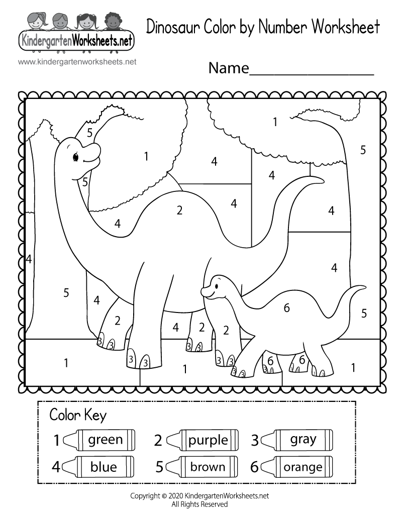 Dinosaur Color By Number Worksheet Free Printable Digital PDF Dinosaur Color By Number Worksheet Free Printable Digital PDF