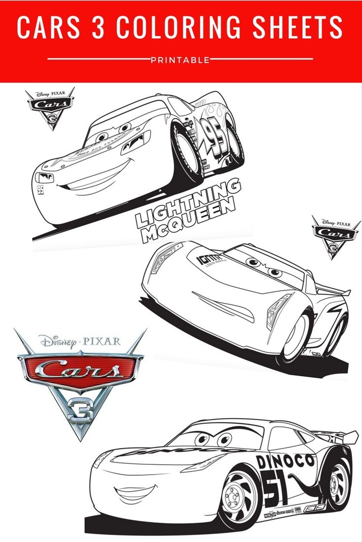 Disney Pixar Cars 3 Coloring Sheets Free Printable Disney Pixar Cars 3 Coloring Sheets Free Printable