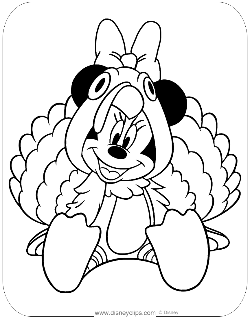 Disney Thanksgiving Coloring Pages Disneyclips
