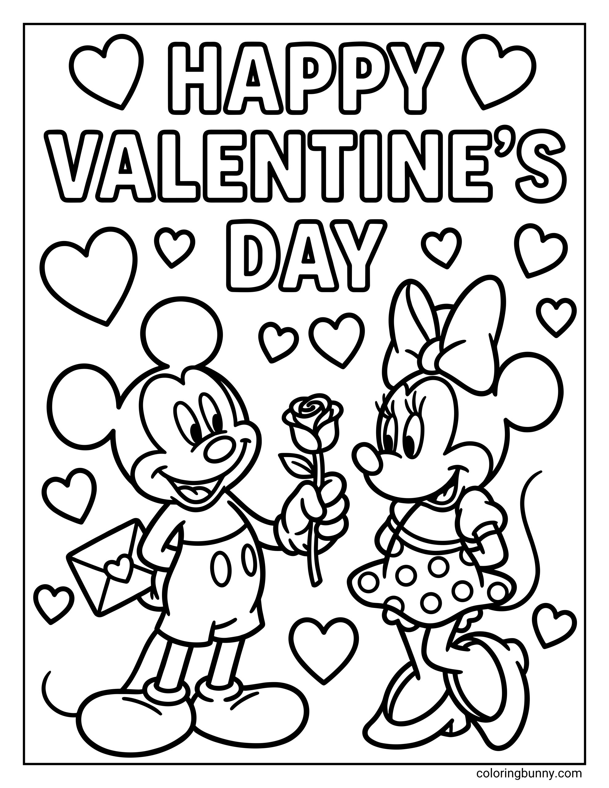 valentines coloring pages free