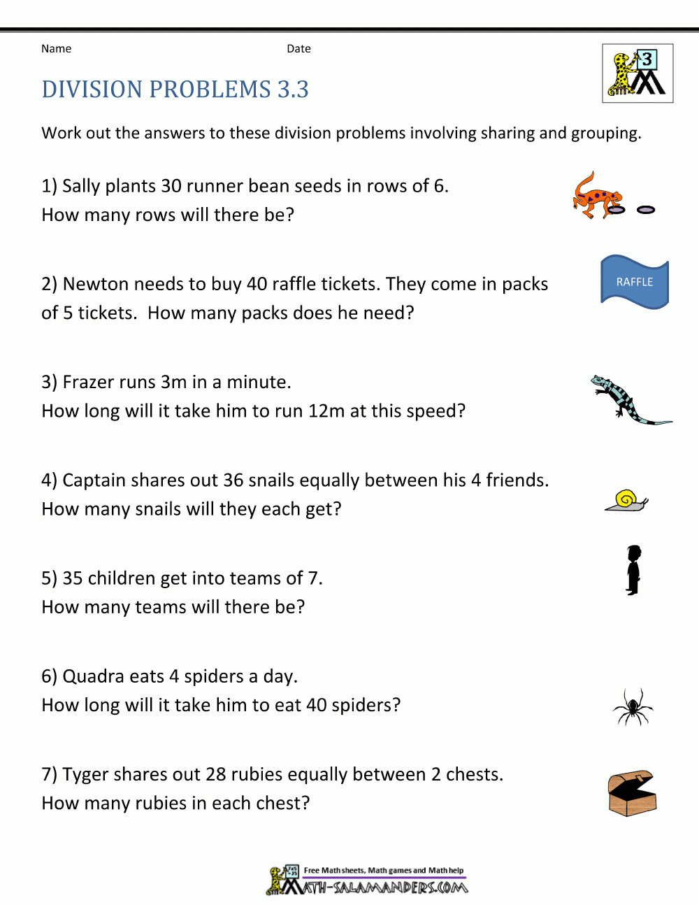 division problems for 3rd graders division problems for 3rd graders