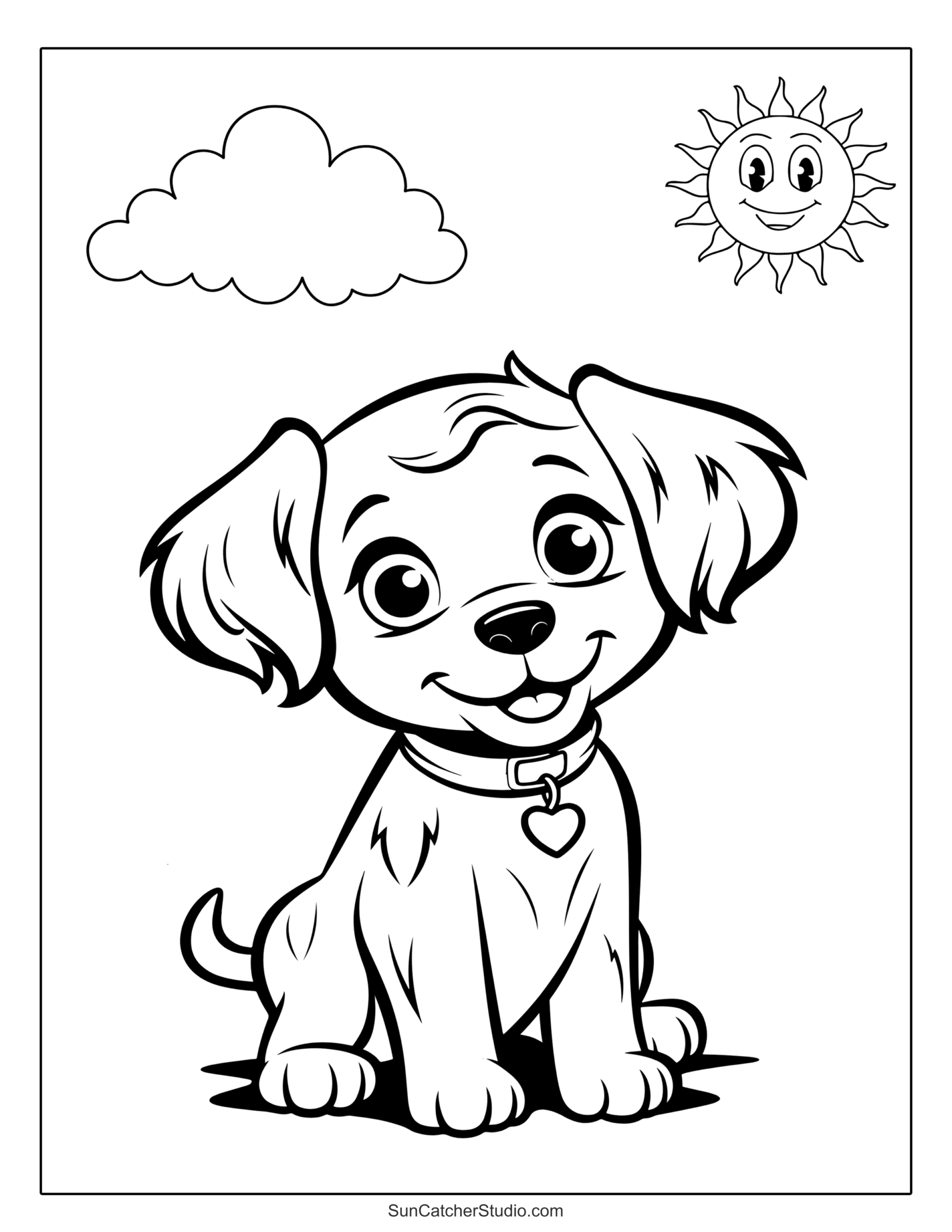 puppy coloring sheets to print