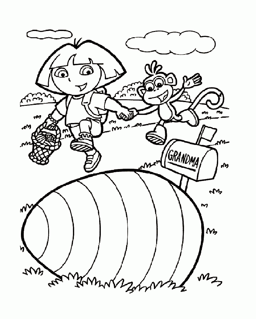 dora the explorer coloring pages