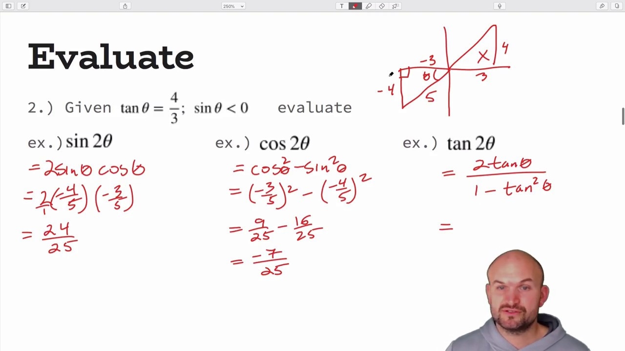 Double And Half Angle Formulas Analytic Trig Pre Calculus YouTube
