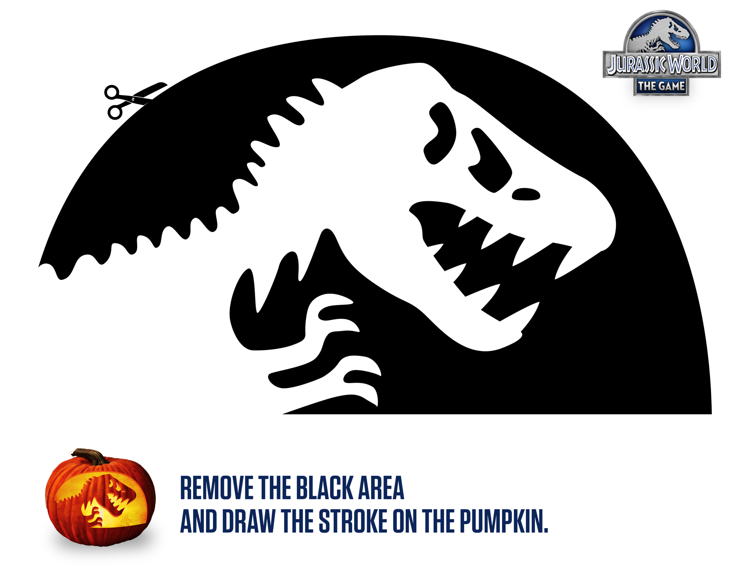 Download Your Jurassic Pumpkin Stencil Jurassic World The Game Download Your Jurassic Pumpkin Stencil Jurassic World The Game