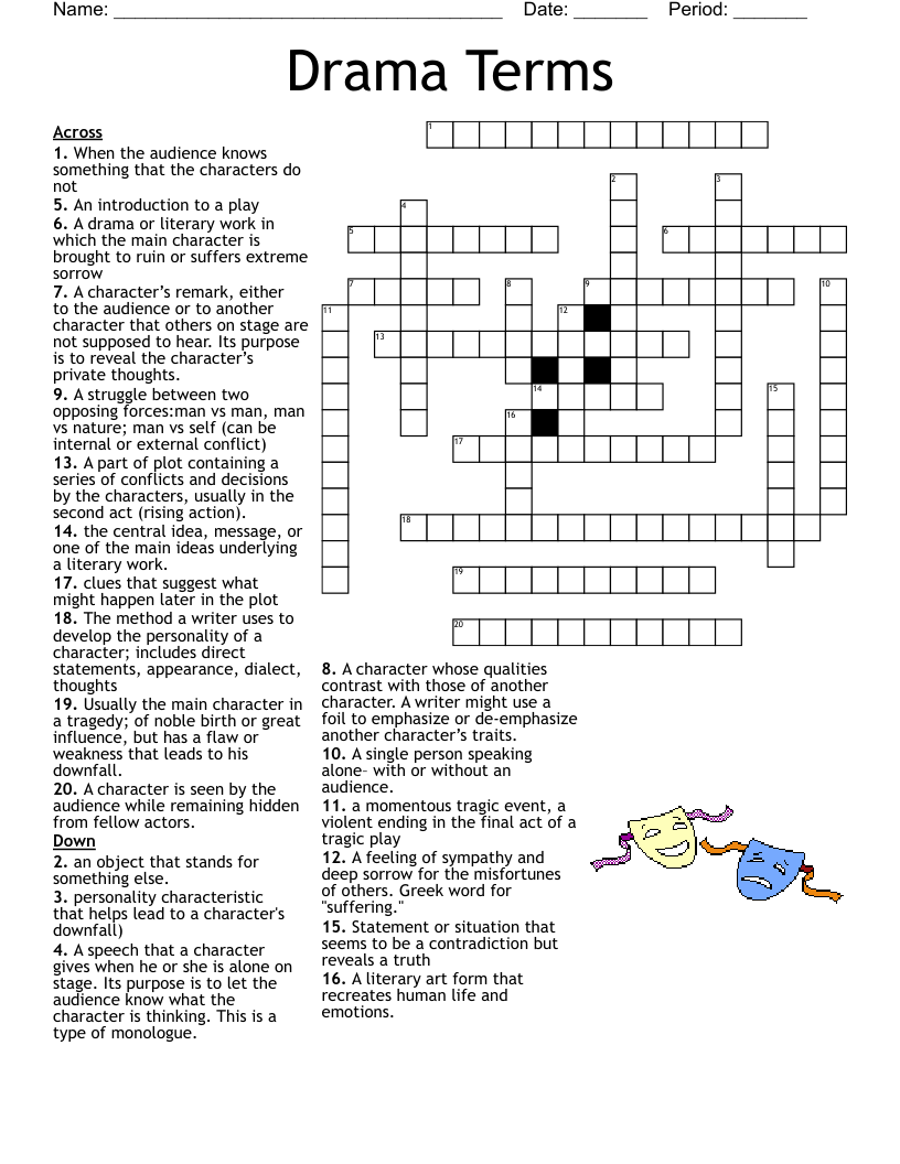 Drama Language Crossword WordMint Drama Language Crossword WordMint