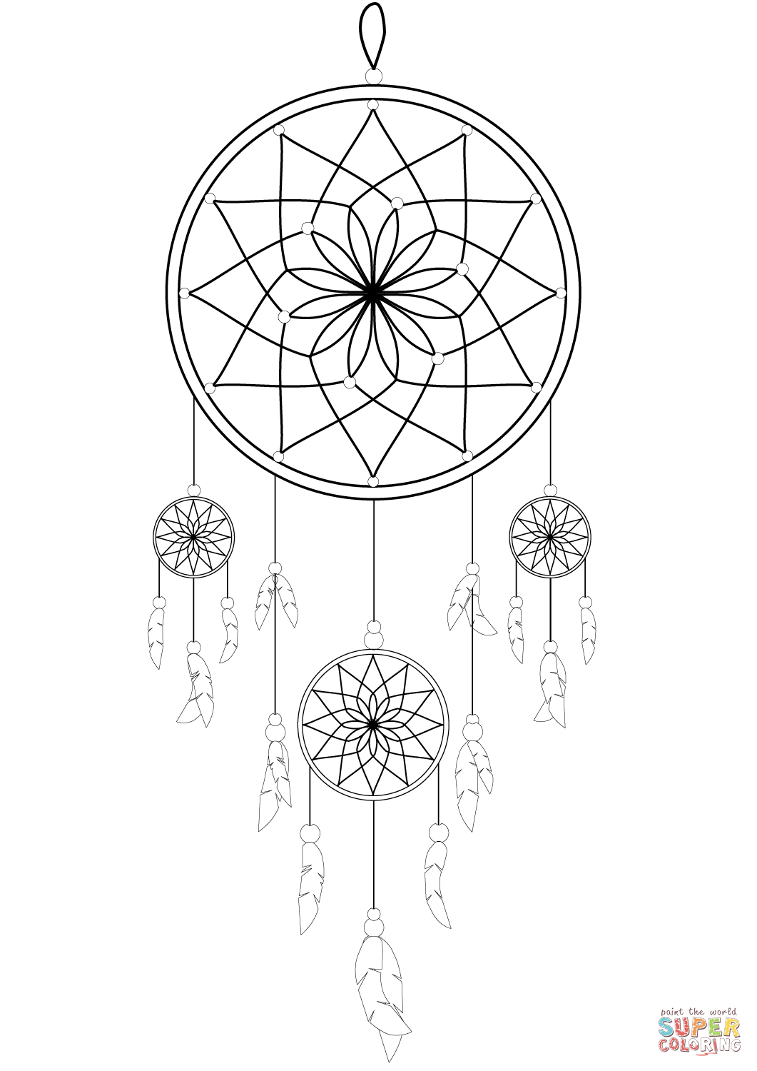 Dream Catcher Coloring Page Free Printable