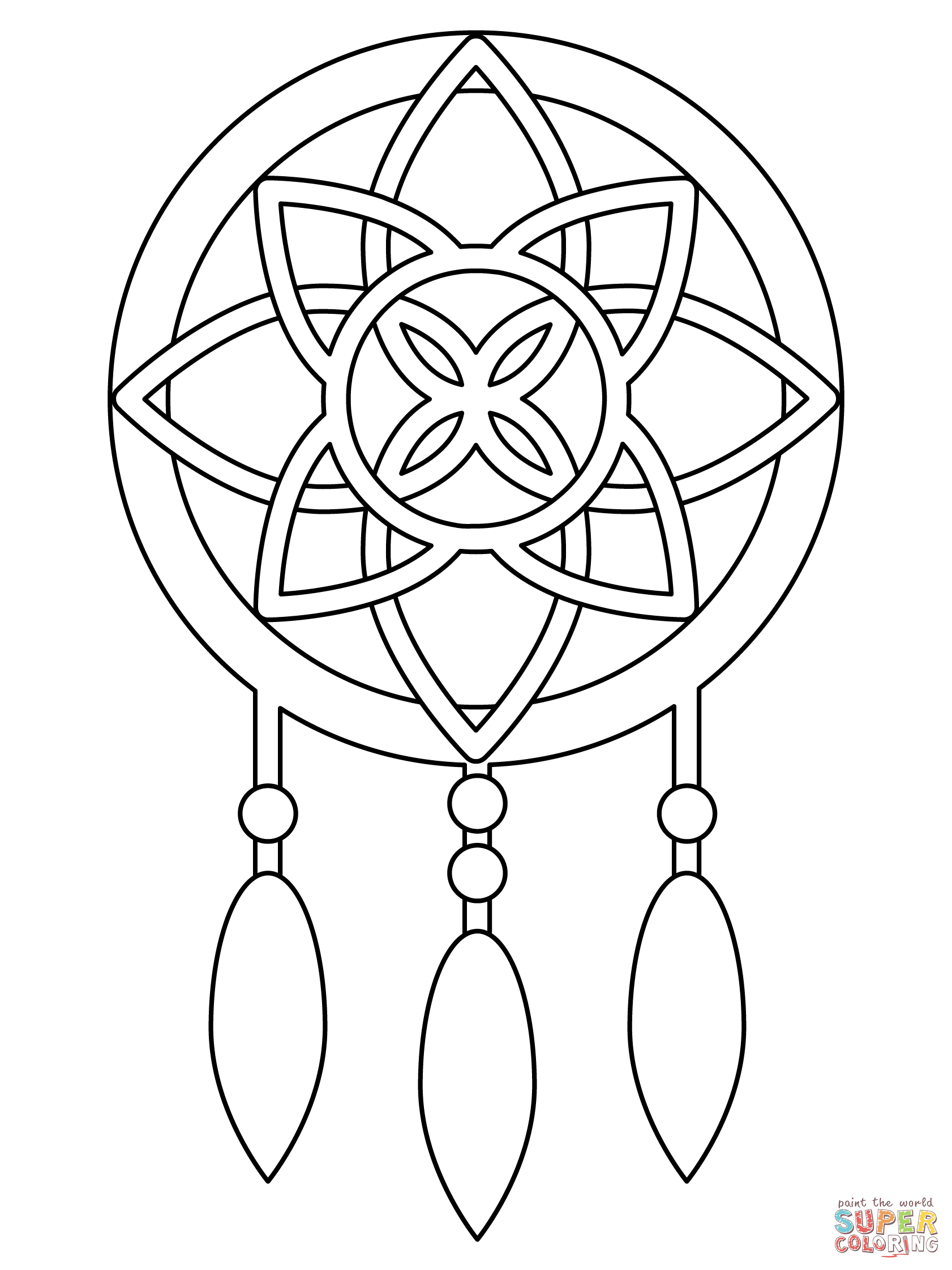Dreamcatcher Coloring Page Free Printable