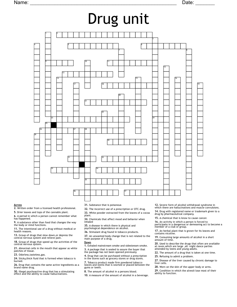 substance in herbal medicine crossword