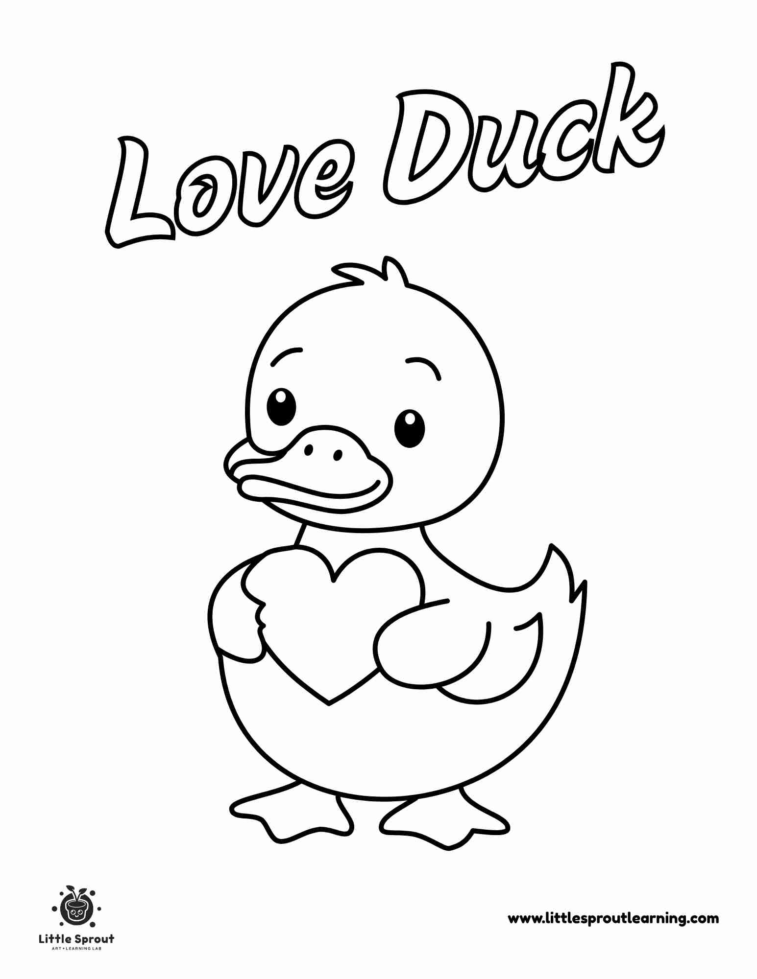 duck colouring in pages