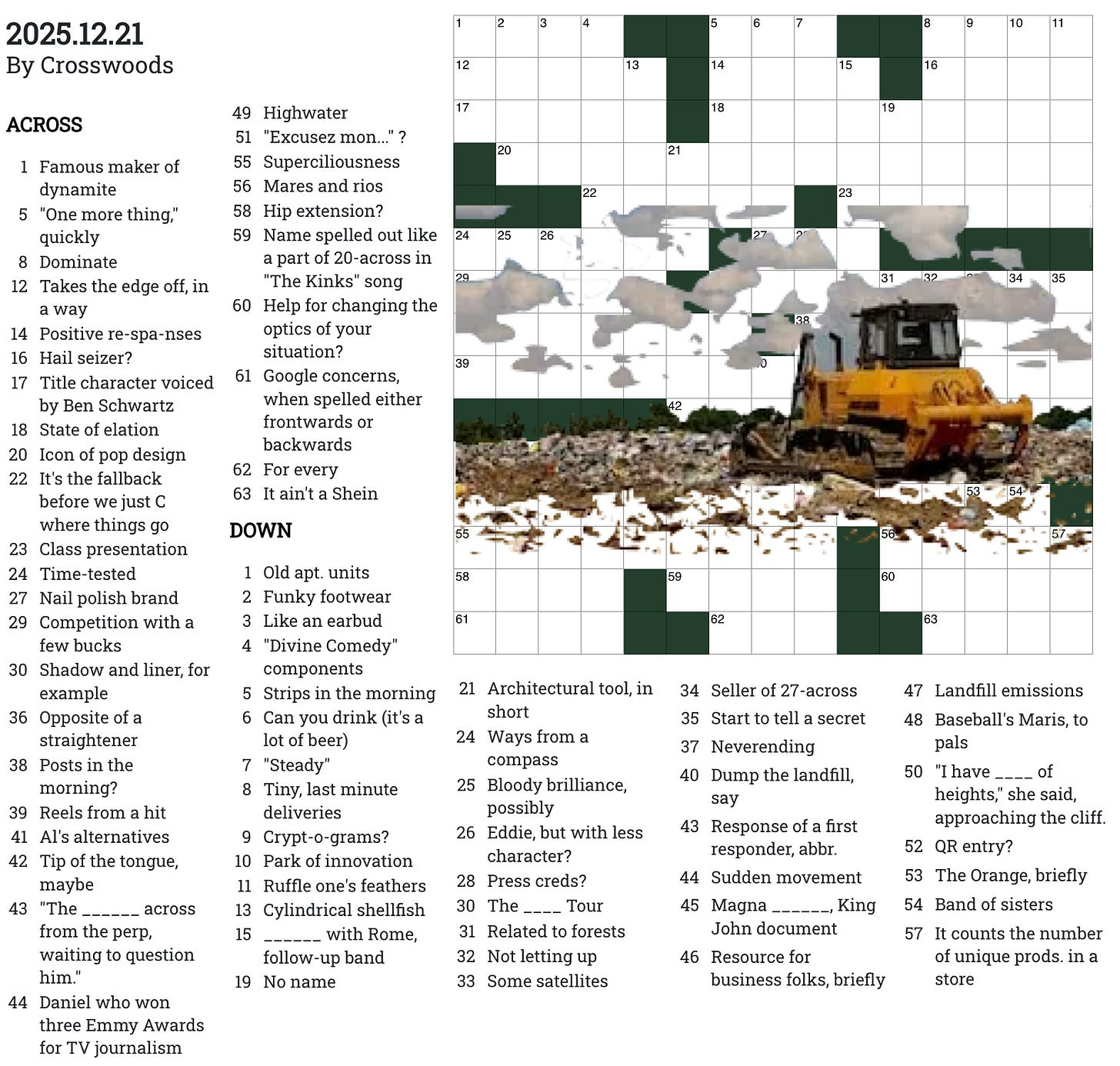 on edge crossword clue