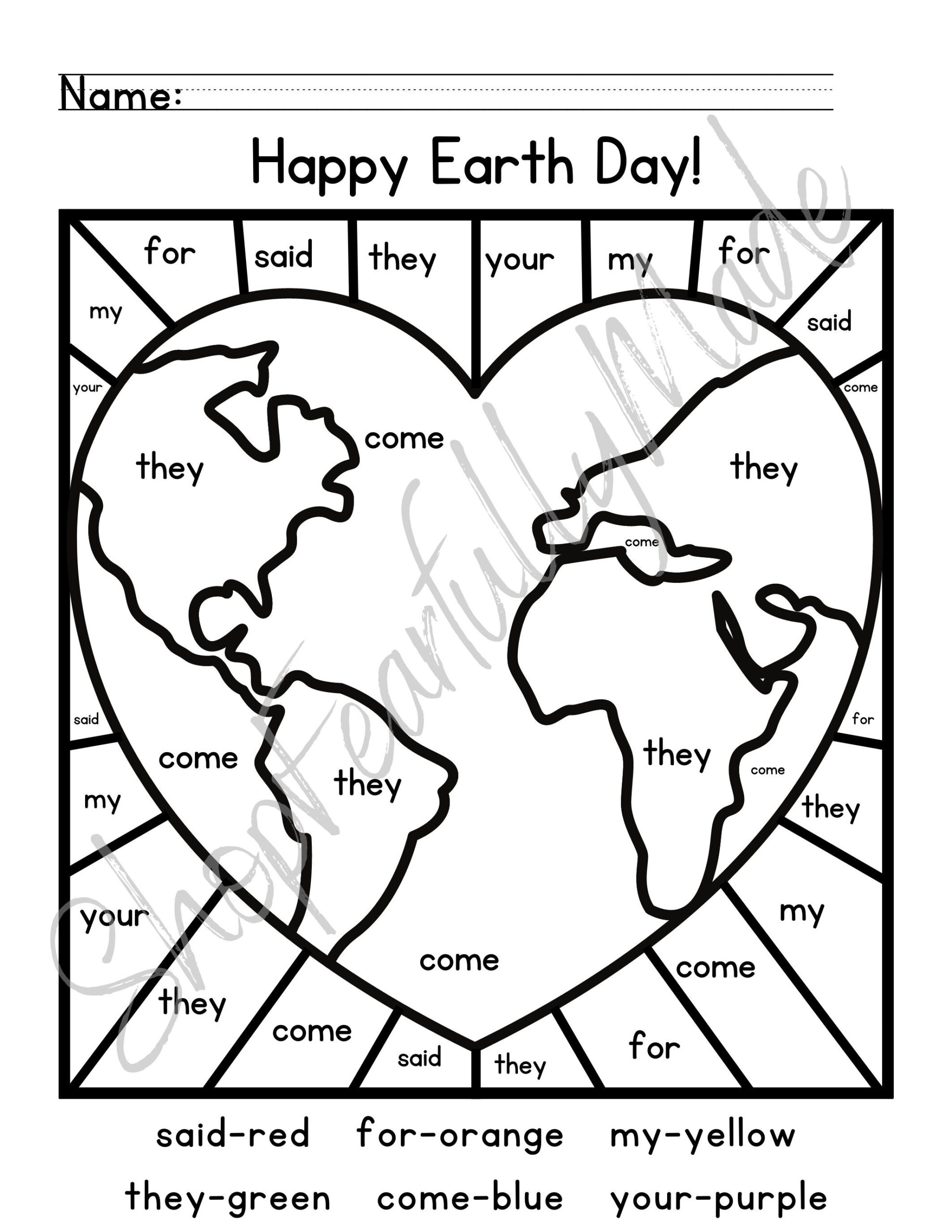 Earth Day Coloring color By Number Letter Addition Subtraction Sight Word Etsy Earth Day Coloring color By Number Letter Addition Subtraction Sight Word Etsy