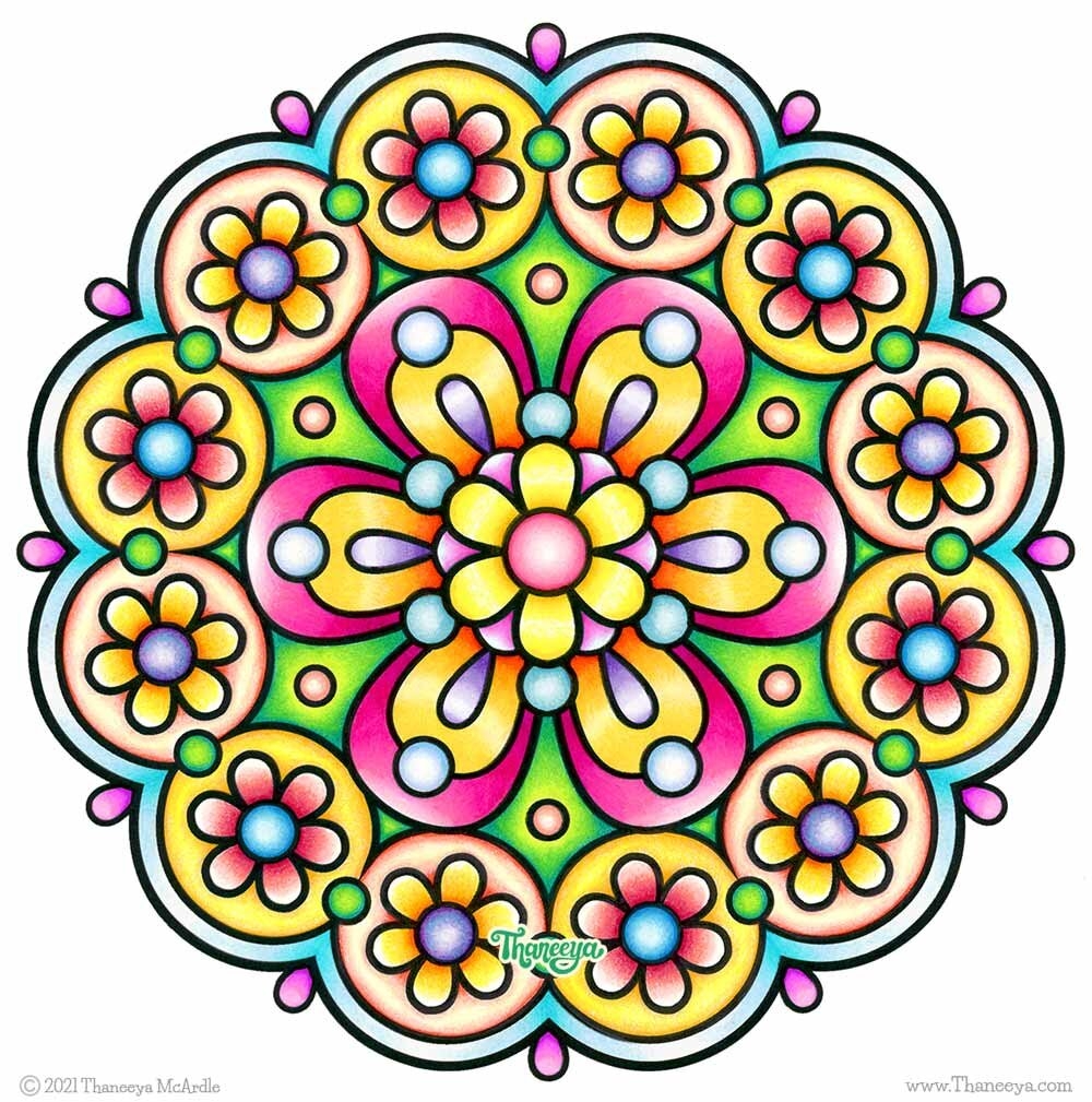 easy mandala coloring pages