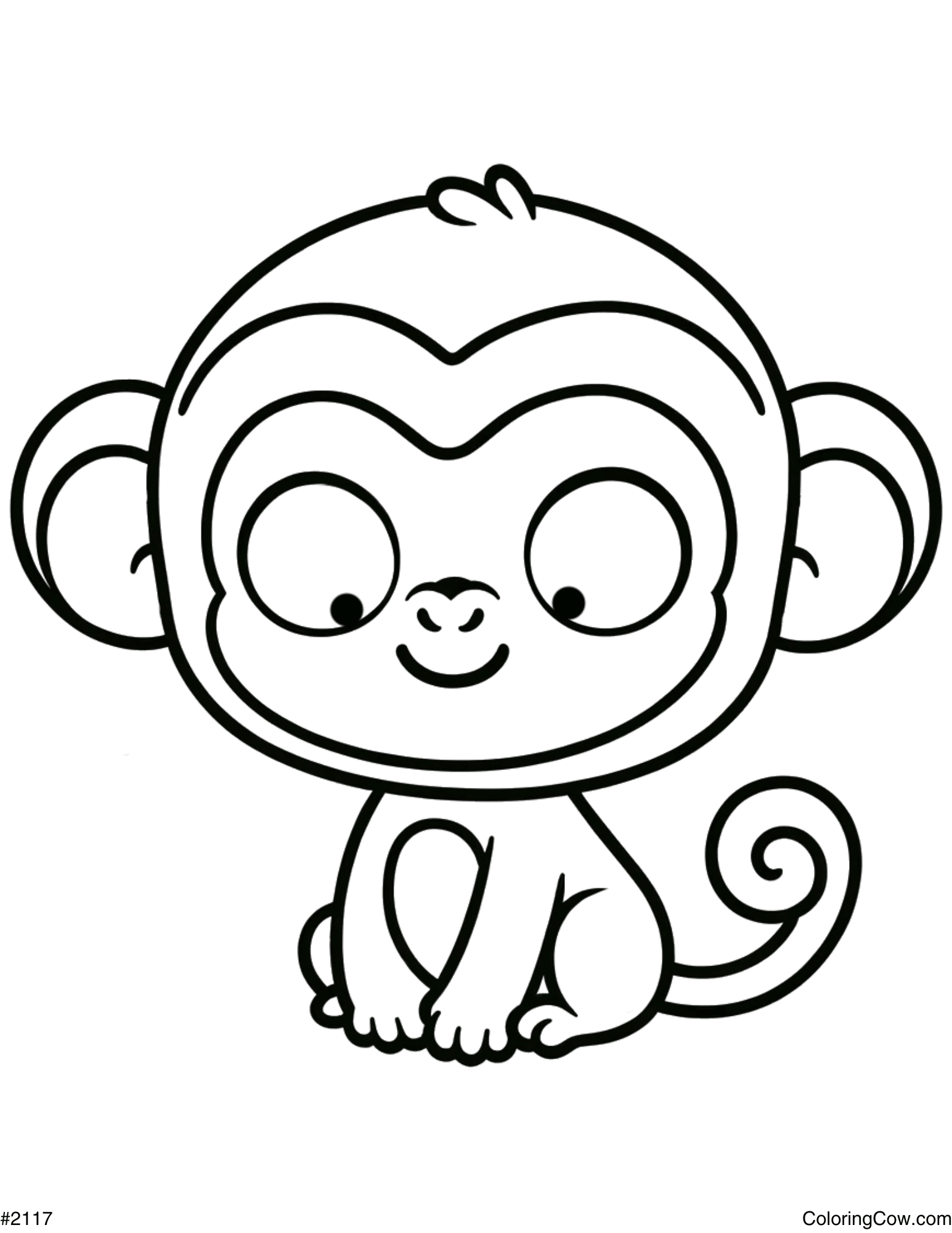 monkey coloring book page monkey coloring book page