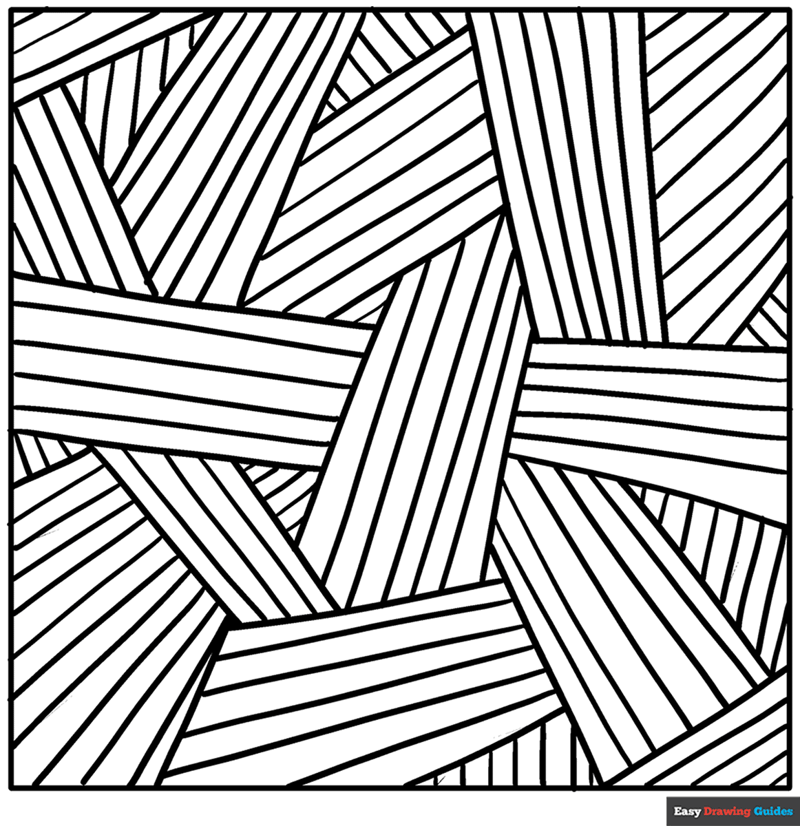 Easy Pattern Coloring Pages 55 Printable Sheets