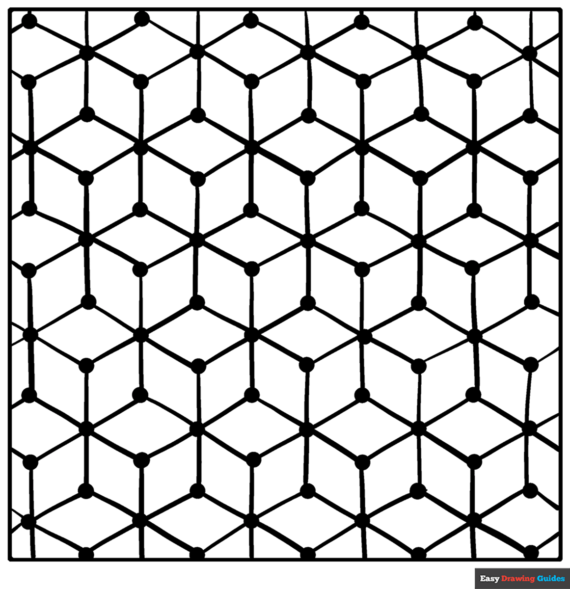 Easy Pattern Coloring Pages 55 Printable Sheets