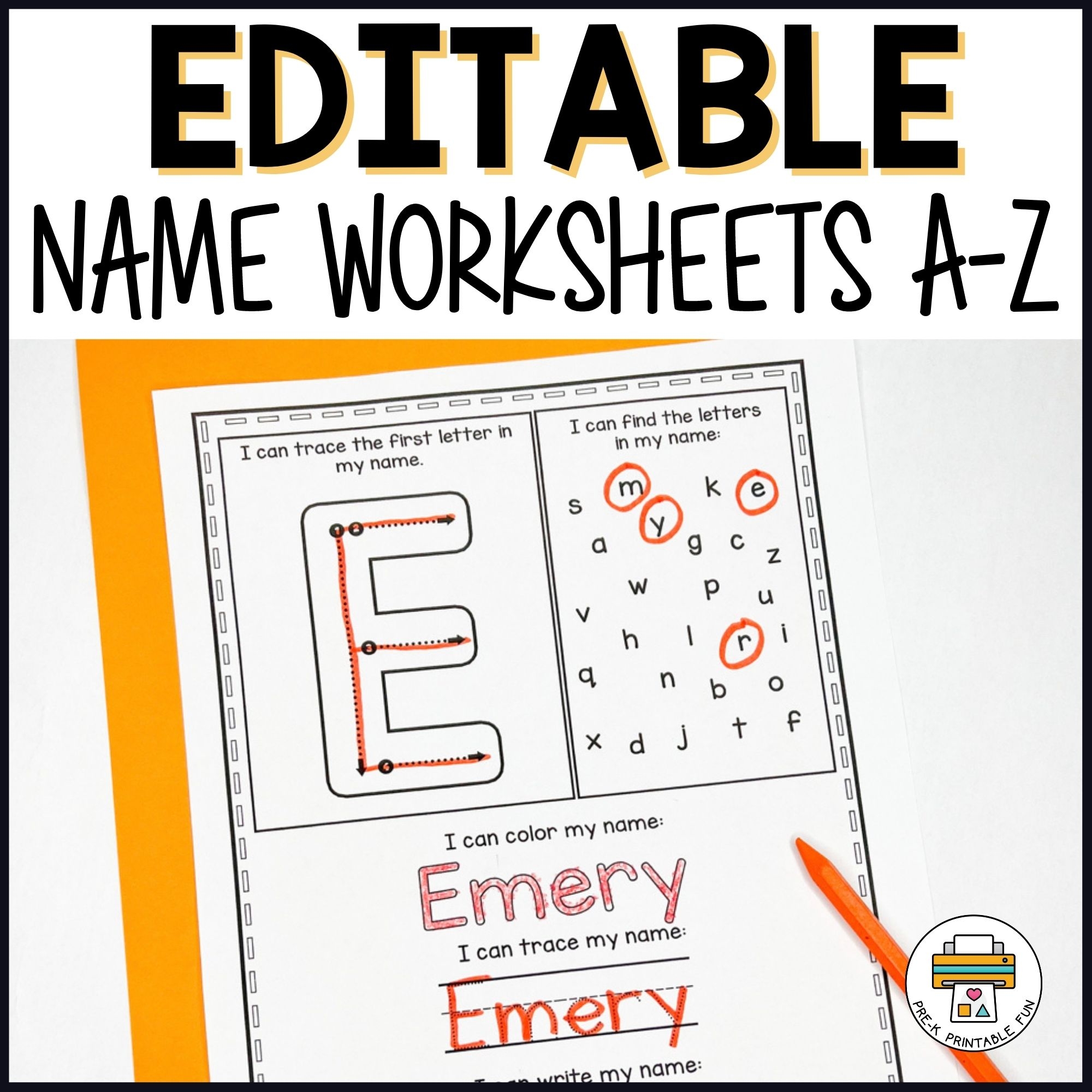 Editable Name Worksheets A To Z Editable Name Worksheets A To Z