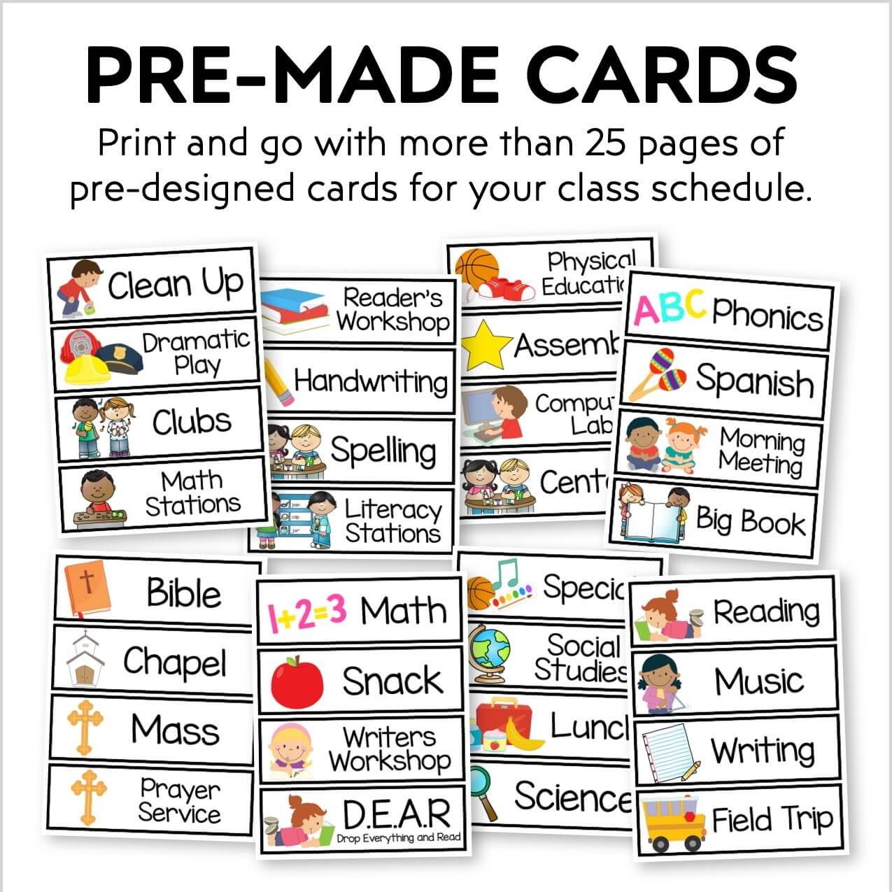 free editable preschool schedule printable