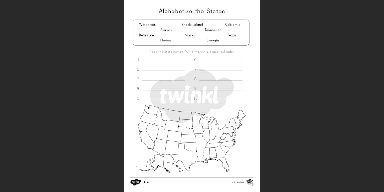 Editable United States Worksheets 3rd 5th Grade Twinkl Editable United States Worksheets 3rd 5th Grade Twinkl