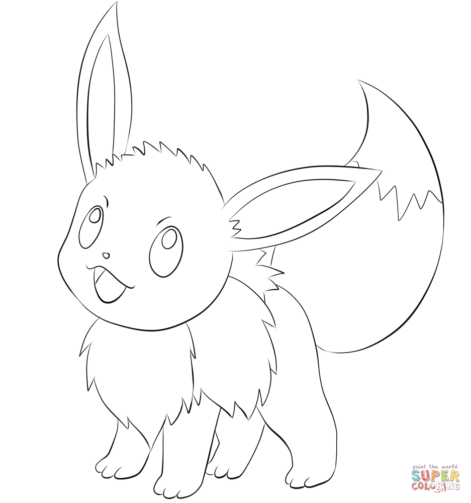 Eevee Coloring Page Free Printable