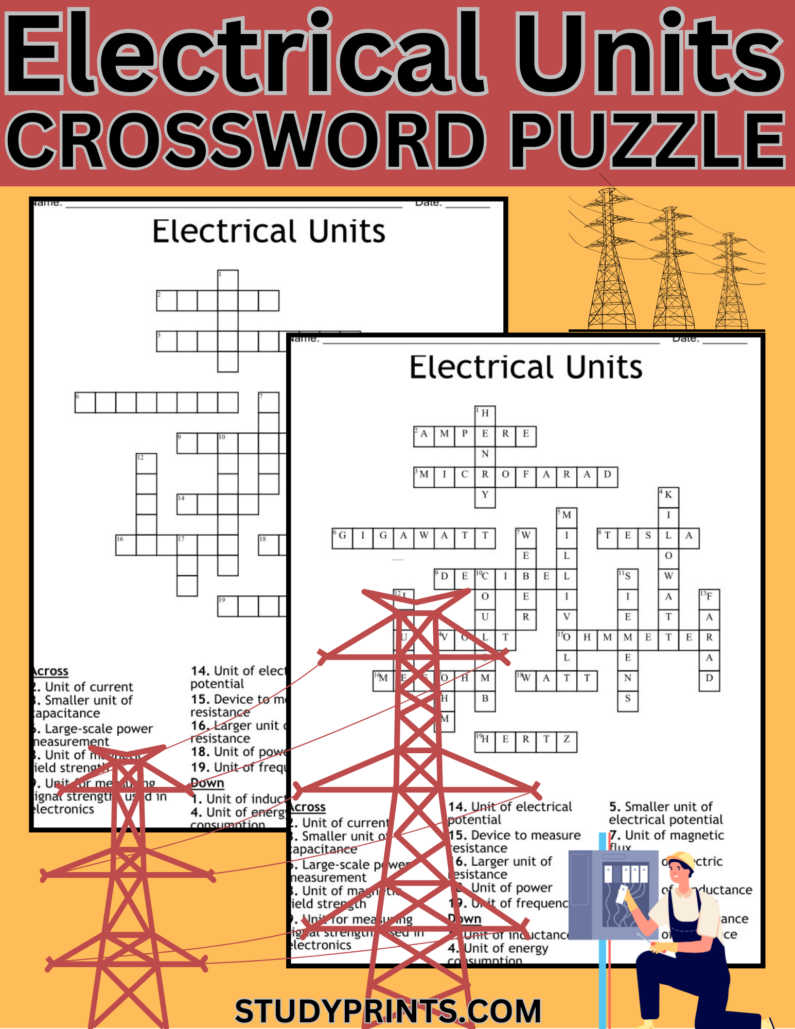 electrical unit crossword clue