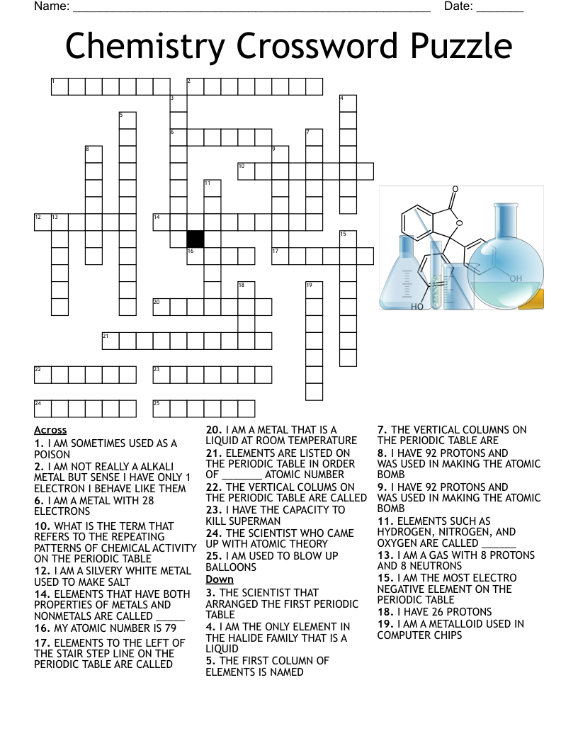 Elements Crossword Puzzle WordMint Elements Crossword Puzzle WordMint